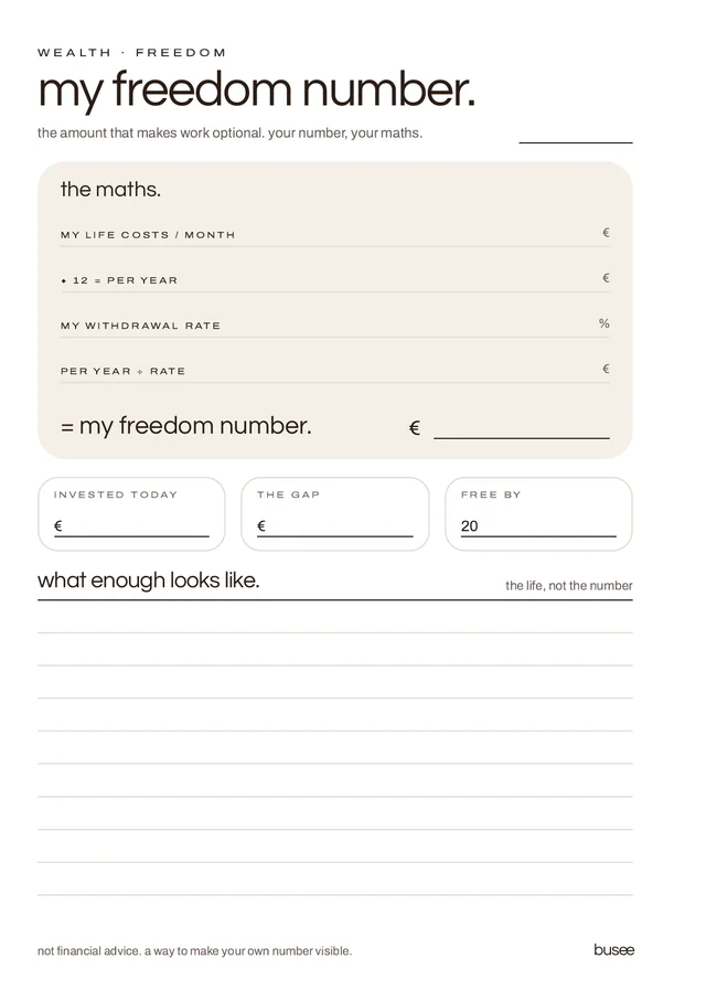 BUSEE The Wealth — wealth worksheet